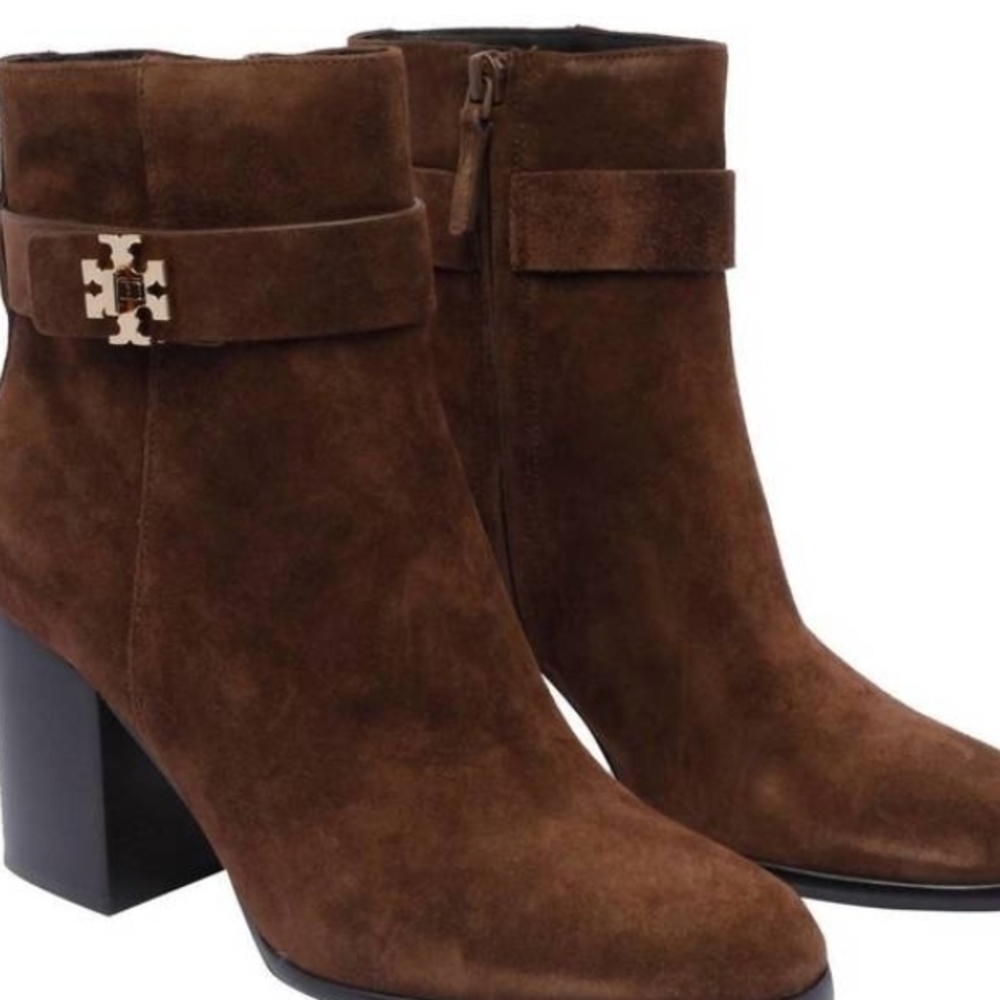 Tory Burch Brown Suede Ankle Booties